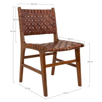 Jedálenská stolička PIREGAO hnedá 7