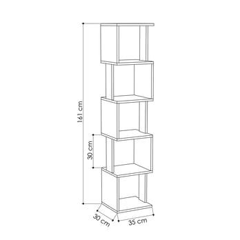 Regál/knižnica PIRI dub sonomo/antracit 3