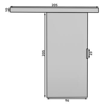 Posuvné dvere PIXI 96 biela, 96x205 cm 2