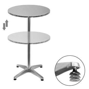 Barový stôl PLATE 2 strieborná 1