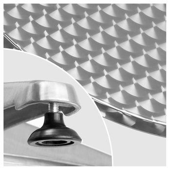 Barový stôl PLATE 2 strieborná 4