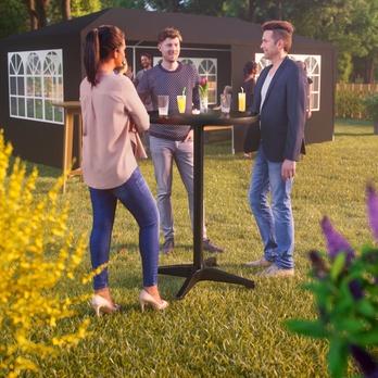 Barový stôl PLATE 3 čierna 1