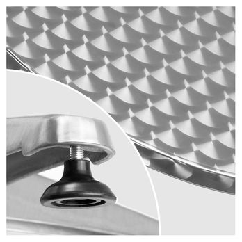 Barový stôl PLATE strieborná 5