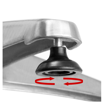 Barový stôl PLATE strieborná 6