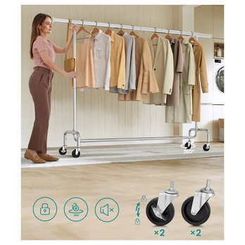 Stojan na šaty PLATE strieborná 1