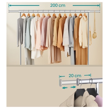 Stojan na šaty PLATE strieborná 2