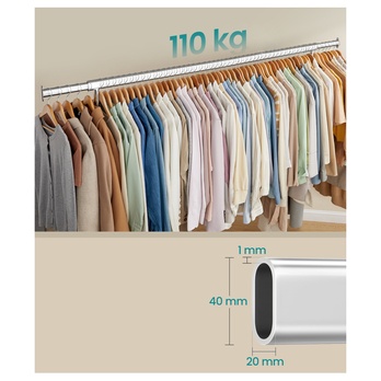 Stojan na šaty PLATE strieborná 3