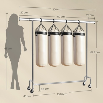 Stojan na šaty PLATE strieborná 4