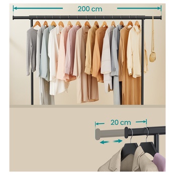 Stojan na šaty PLATE čierna 2