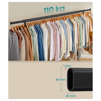 Stojan na šaty PLATE čierna 3