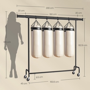 Stojan na šaty PLATE čierna 4