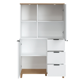 Skriňa PLISSEE PLIK02 alpská biela/dub grandson 2