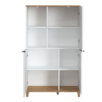 Skriňa PLISSEE PLIK04 alpská biela/dub grandson 2