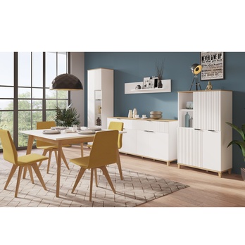 Skriňa PLISSEE PLIK04 alpská biela/dub grandson 3