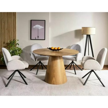 Jedálenská stolička PLONIT svetlosivá 3