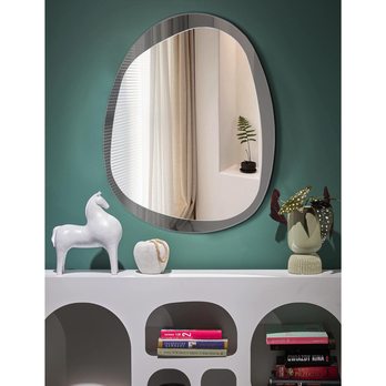 Zrkadlo PLOZO strieborná/modrá 1