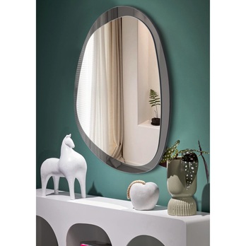 Zrkadlo PLOZO strieborná/modrá 7