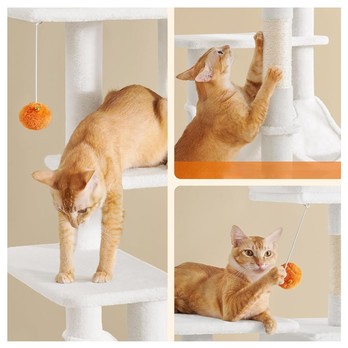 Mačacie škrabadlo PLUSH 2 biela 2