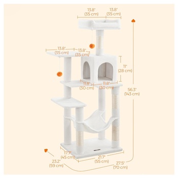 Mačacie škrabadlo PLUSH 2 biela 5