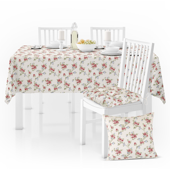 Obrus PNÚCA RUŽA biela/ružová, 120x140 cm 1