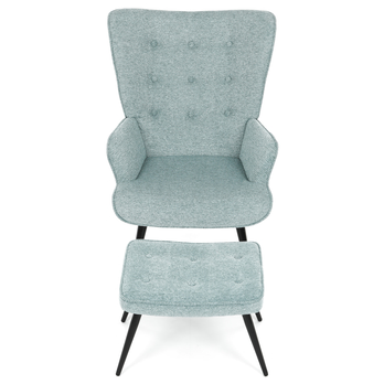 Kreslo s podnožkou POALA modrá 2