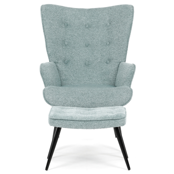 Kreslo s podnožkou POALA modrá 3