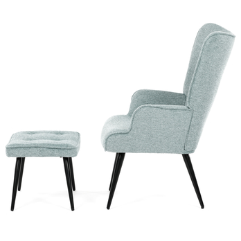 Kreslo s podnožkou POALA modrá 4