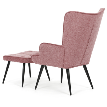 Kreslo s podnožkou POALA ružová 5