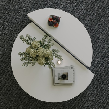 Konferenčný stolík PODIUM biela, sada 2 ks 1