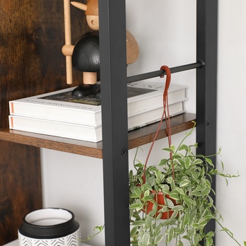 Knižnica POITIER II čierna/hnedá 5