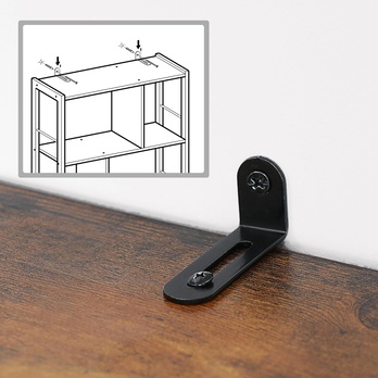 Knižnica POITIER II čierna/hnedá 8