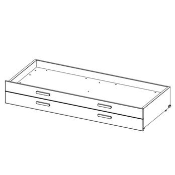 Výsuvné lôžko so zásuvkami POK 14 sivá/čierna, 80x200 cm 2