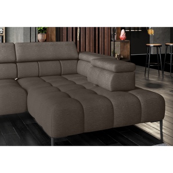 Sedacia súprava POLA L pravá, hnedá 1