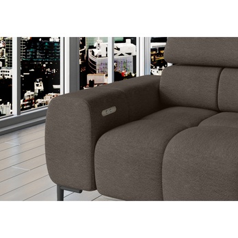 Sedacia súprava POLA L pravá, hnedá 2