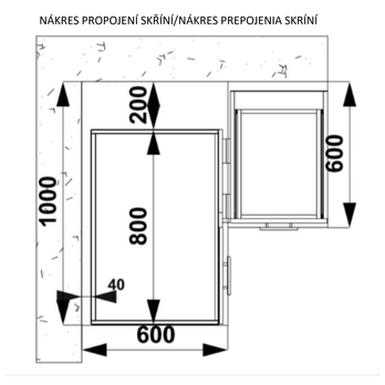 Spodná skrinka POLAR II biela, šírka 80 cm 1