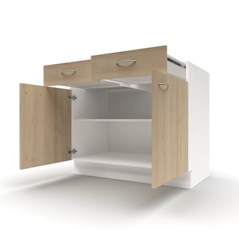 Spodná skrinka POLAR II buk/biela, šírka 100 cm 2