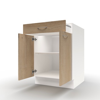 Spodná skrinka POLAR II dub sonoma/biela, šírka 60 cm 2