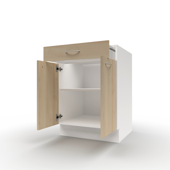 Spodná skrinka POLAR II buk/biela, šírka 60 cm 2