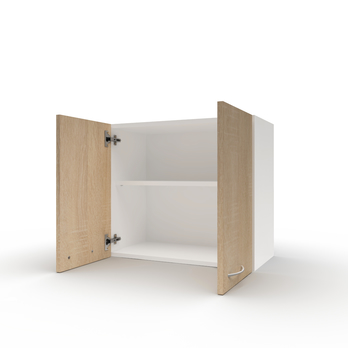 Závesná horná skrinka POLAR II dub sonoma/biela, šírka 60 cm, výška 53 cm 2