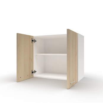 Závesná horná skrinka POLAR II buk/biela, šírka 60 cm, výška 53 cm 2