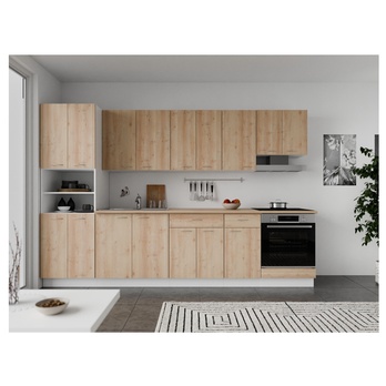 Skriňa pre vstavanú rúru POLAR II biela/buk edel 1