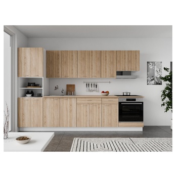 Skriňa pre vstavanú rúru POLAR II biela/dub sonoma 1