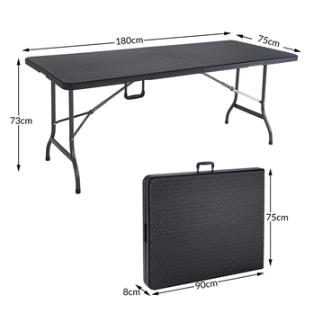 Záhradný stôl POLY čierna 9