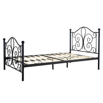 Posteľ s roštom PONOMO čierna, 120x200 cm 2