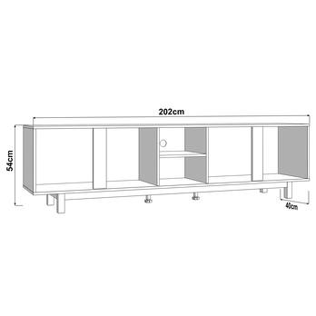 TV komoda PONTEDERA kašmírová/dub artisan 6