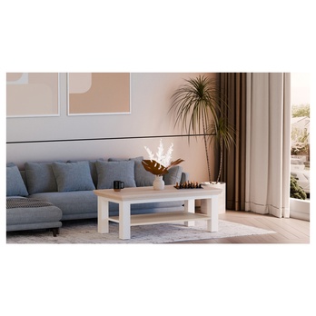 Konferenčný stolík PONTYPOOL biela/dub riva, šírka 116 cm 4