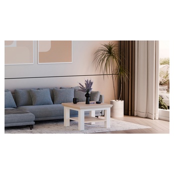 Konferenčný stolík PONTYPOOL biela/dub riva, šírka 70 cm 4