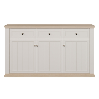 Komoda PONTYPOOL biela/dub riva 3