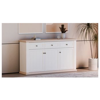 Komoda PONTYPOOL biela/dub riva 6