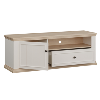TV komoda PONTYPOOL biela/dub riva, šírka 150 cm 2
